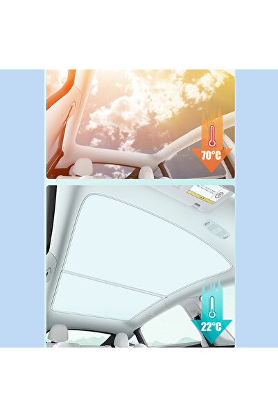 Red Lion parts Tesla Juniper Uyumlu Kristal Buz İpeği Tavan Güneşliği Sarkma ...