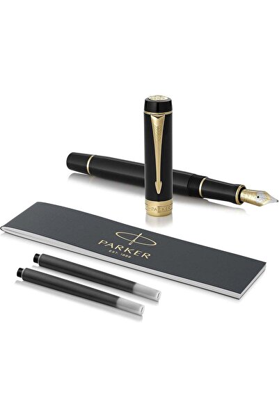 Parker قلم باركر حبر دوفولد انترناشونال اسود + هدية-0597
