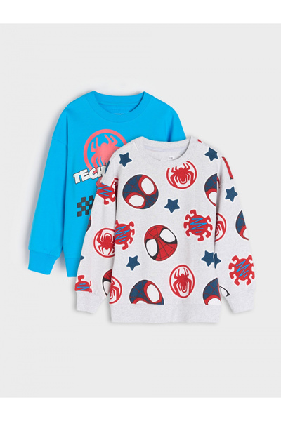 SPIDERMAN Set of 2 Print Blue Sport Blouses 110 CM 4-5 Years