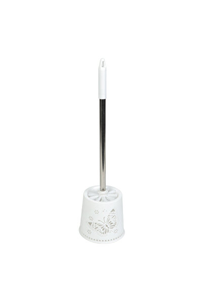 Bewello Perie de toaletă + suport - fluture - 49 x 13 x 13 cm - alb