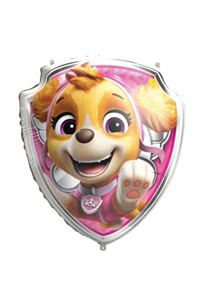 PAW PATROL Balon folie, formă logo Skye și Everest, 68x75cm, roz