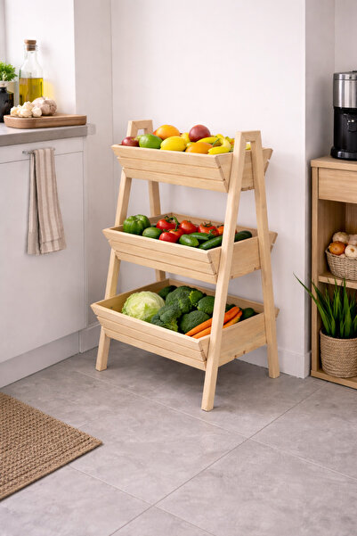 Ersöz ahşap Ahşap sebzelik raf