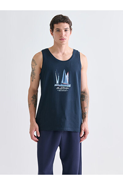 LC Waikiki طاقم الرقبة الرجال بلا أكمام تي شيرت