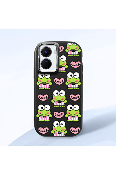 ucuc حافظة من السيليكون الأسود متوافقة مع هاتف Vivo Y16/Y02S تحتوي على ماصّ ل...