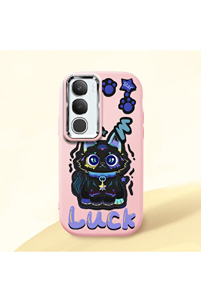 ucuc حافظة سيليكون وردية اللون متوافقة مع هاتف Vivo Y29 5G مزودة بـ ماصّ للصد...