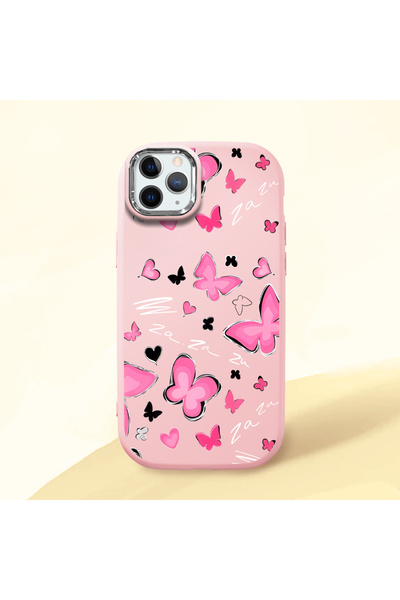 ucuc حافظة سيليكون وردية اللون متوافقة مع هاتف iPhone 11 Pro Max مع حماية للك...