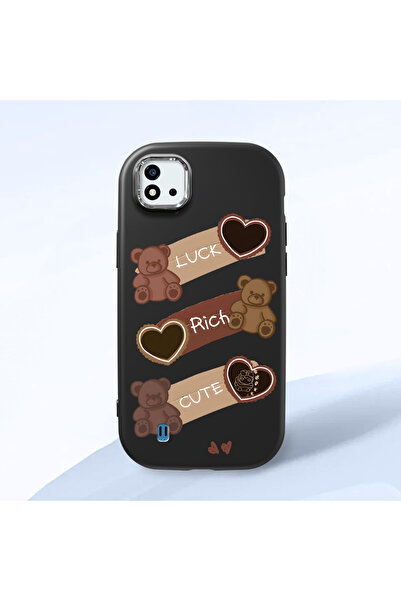 ucuc حافظة سيليكون سوداء متوافقة مع هاتف Realme C20/C20A مع حماية للكاميرا ما...