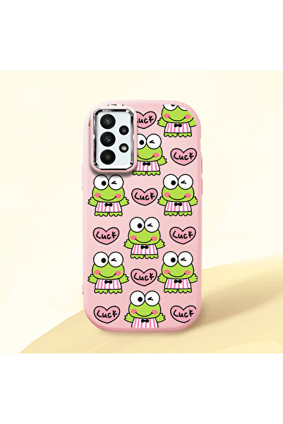 ucuc حافظة سيليكون وردية اللون متوافقة مع هاتف سامسونج جالاكسي A23 4G/5G مع ح...