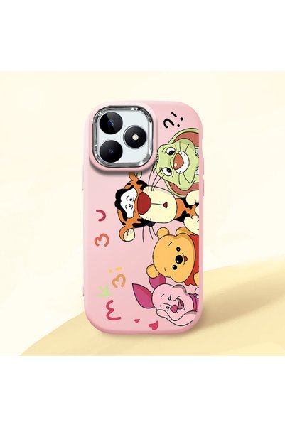 ucuc Realme Note 50 Compatible Shock-Absorbing Camera Protected Pink Silicone...