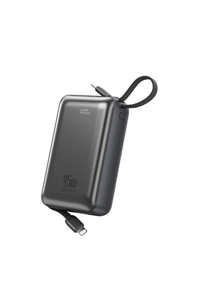 WIWU Galaxy Pro Max Power Bank 20000mAh 45W Fast Charging with Built-in Cables