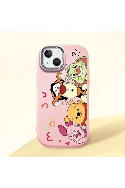 ucuc iPhone 14 Plus/15 Plus Uyumlu Darbe Emici Kamera Korumalı pembe Silikon ...