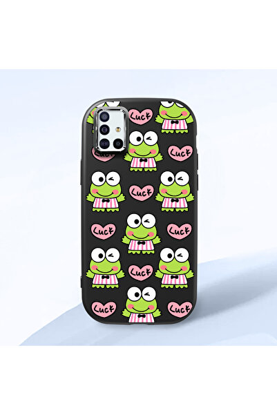 ucuc حافظة سيليكون سوداء متوافقة مع هاتف سامسونج جالاكسي A51 4G مع حماية للكا...