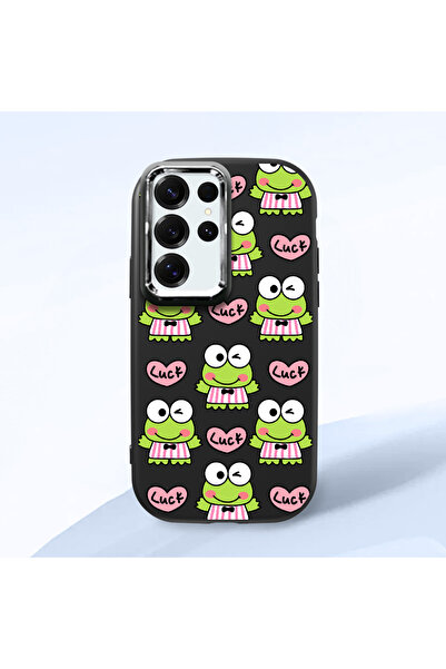 ucuc حافظة سيليكون سوداء متوافقة مع هاتف سامسونج جالاكسي S25 الترا مع حماية ل...