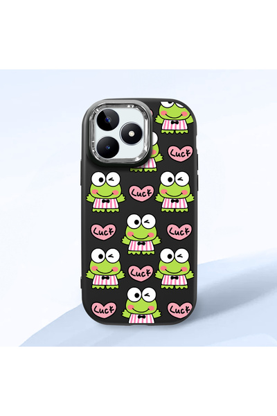 ucuc حافظة سيليكون سوداء متوافقة مع Realme C51/C53 مزودة بـ ماصّ للصدمات كامي...