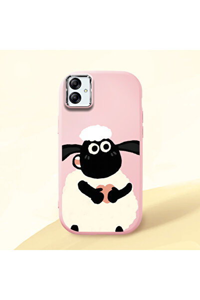 ucuc حافظة سيليكون وردية متوافقة مع هاتف سامسونج جالاكسي A03 مزودة بـ ماصّ لل...