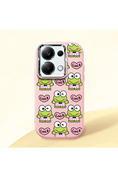 ucuc حافظة من السيليكون باللون الوردي متوافقة مع هاتف Poco M6 Pro 4G مع ماصّ ...