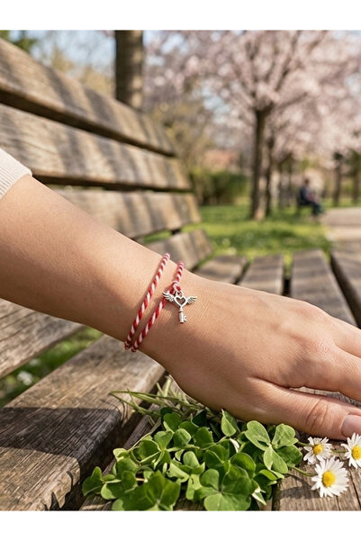 Menar Tasarım Marteniçka Bileklik Kanatlı Kalp Anahtar Figürlü Şans Bilekliği...