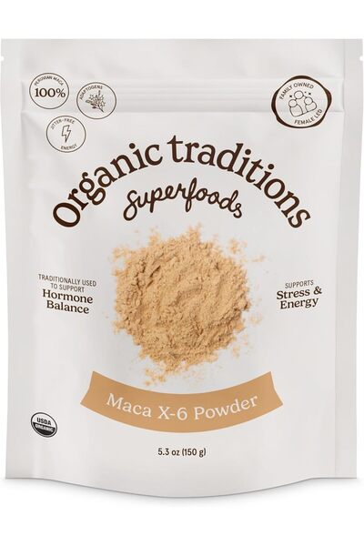 Organic Traditions Traditions Maca X-6 Black and Red Powder, 5.3 Ounce (150 g...