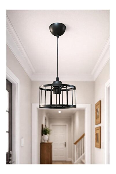 DEDE TEKLİ TESİSAT ÇEMBERLİ SARKIT SİYAH STATİK BOYALI