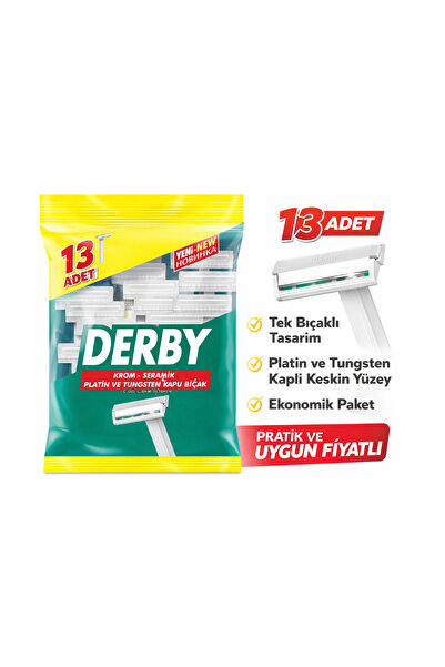 FREEDOM STOREE Derby Single Blade Razor 1 Pack of 13 Chrome Ceramic Platinum ...