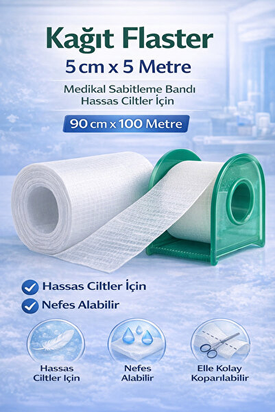 Bezos Paper Flaster 5 cm X 5 m Medical Fixation Tape for Sensitive Skin 1 Piece