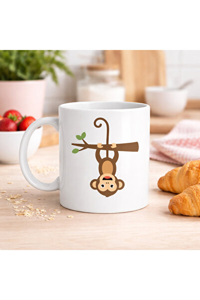 CT STONES Cana de porțelan Cute Monkey cu model Model 73 – Design distractiv,...