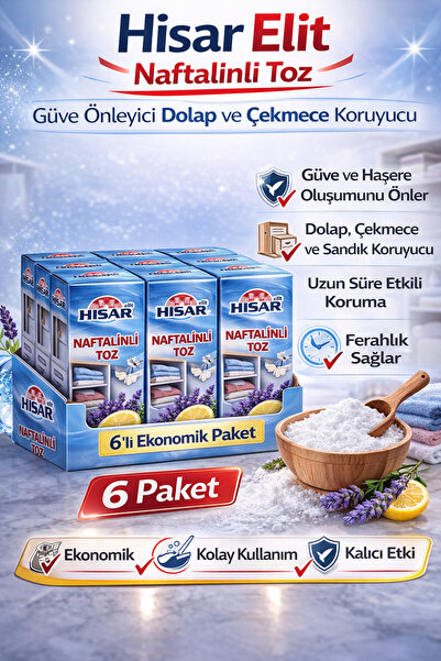 Genel Markalar Hisar Elit Naftalinli Toz Güve Önleyici Dolap ve Çekmece Koruy...