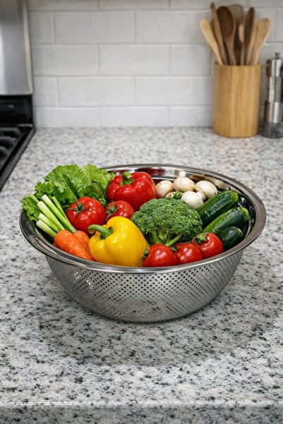 AROW Çok Amaçlı Paslanmaz Metal Süzgeç 29 Cm TKEBT Metal