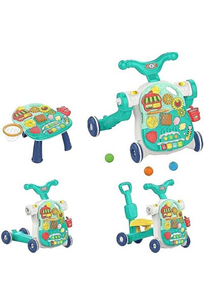 Arabest مشاية أطفال 5 في 1 بمقبض دفع، سكوتر قابل للتحويل، مركز أنشطة للأطفال ...