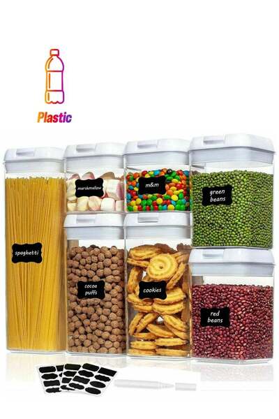 Arabest 7-Pack Airtight Storage Containers with Lids, Stackable, BPA Free, La...