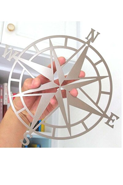 Arabest 11-Inch Metal Nautical Compass Wall Decor, Rustic Iron Art for Home a...