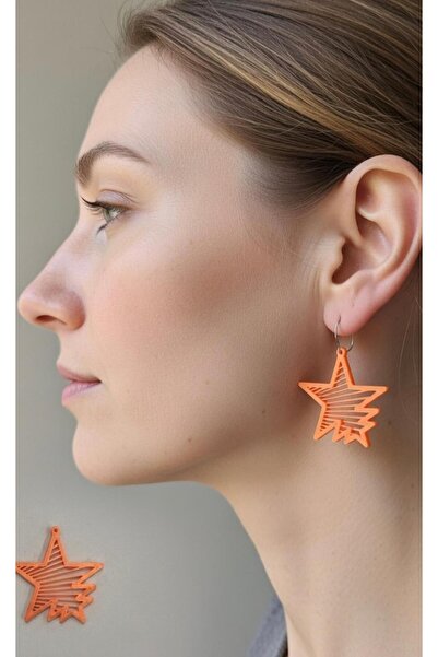 Onflow Volt Orange Modern Stylish Decorative Design Women's Earrings