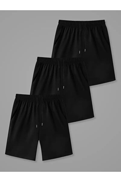 TORUK MAKTO Σετ 3 τεμαχίων Unisex Σορτς από χτενισμένο βαμβάκι σε κανονική, ά...