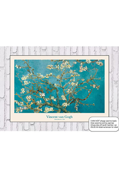 Hayat Poster Slika "Cvetanje badema" Vinsenta van Goga, MDF slika, drveni poster