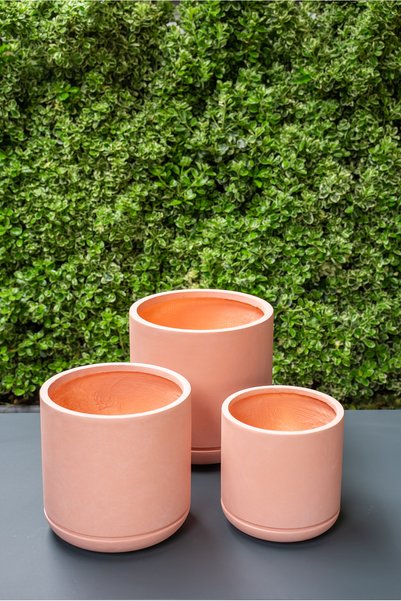 SAMART PEYZAJ PRESTON HAFİF BETON SAKSI Ø25cm/H25cm - KÜÇÜK BOY,DELİKLİ,İÇ&DI...
