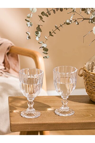 LC Waikiki Kabartmalı 2'li Ayaklı Kadeh 220 ml