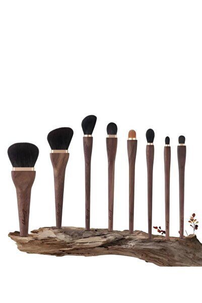 Yallabena مجموعة فرش خشب الجوز الفاخرة المكونة من 8 قطع | شعيرات فائقة النعوم...