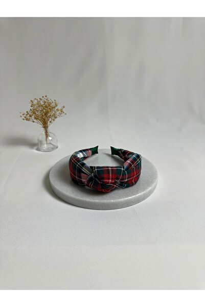 MegssStore منقوش قماش منقش عصابة رأس على شكل تاج مع عقدة