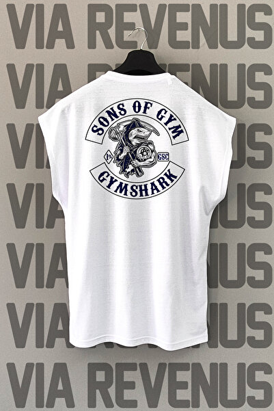 Vordevia Αθλητικό μπλουζάκι Sons of Gym Shark Club με ανοιχτή πλάτη και μανίκ...