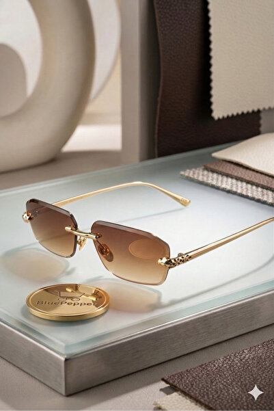 BluePepper Cartel V3 |   Modern Cut Luxury Sunglasses Rectangular Frame Glass...