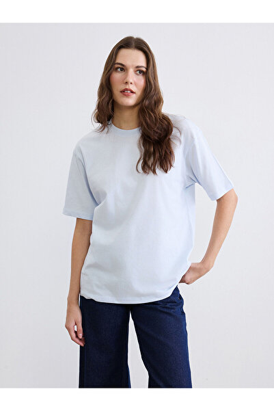 LC Waikiki Γυναικείο μπλουζάκι Özmarka New Season Crew Neck oversized