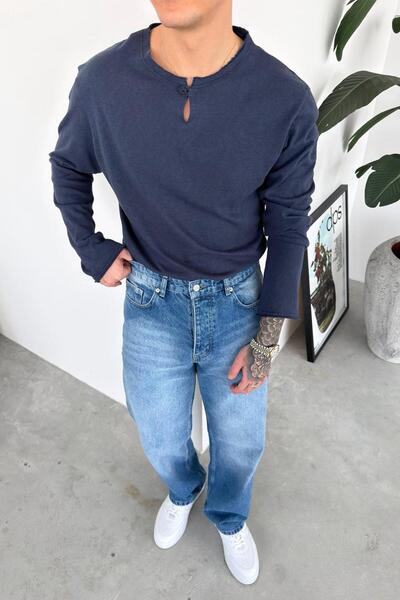 HAFKAGİYİM Синя сорочка з ґудзиками на комірі Softline