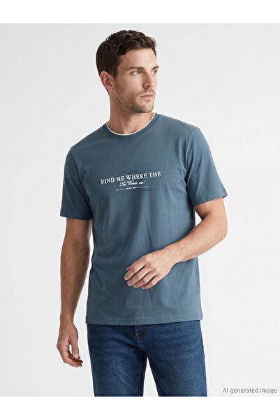 LC Waikiki Tricou pentru bărbați din bumbac pieptănat cu imprimeu Zero Roba C...