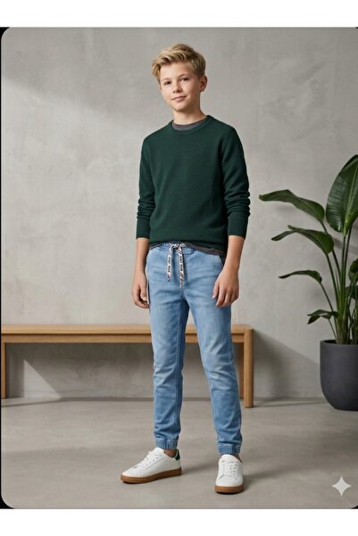 RİNDO KİDS Boy's Elastic Waist, Lace-Up Side and Back, Pocketed Elastic Legs,...