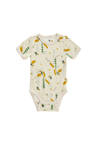 CeLaVi Elm Green 70 - Body cu maneci scurte, din amestec bambus si lana merinos