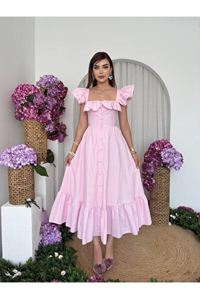 MODALIST FASHION Ροζ φόρεμα ημέρας Sorina