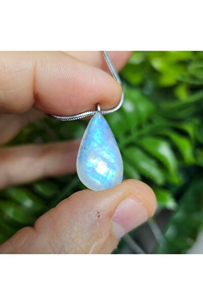 Singincraft Mini Moonstone - Moonstone Natural Stone Necklace - 15 - (Only Ha...