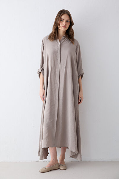 Melike Tatar Kemerli Oversize Elbise 81-3270