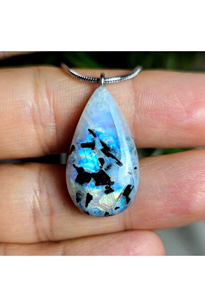 Singincraft Moonstone - Moonstone Natural Stone Necklace - 14- (Only Hand Made)