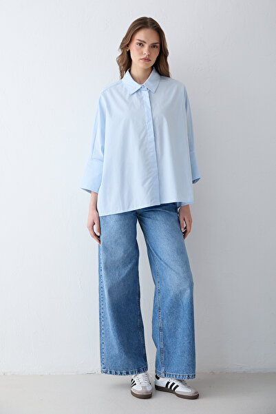 Melike Tatar Oversized Poplin Shirt 81-4986